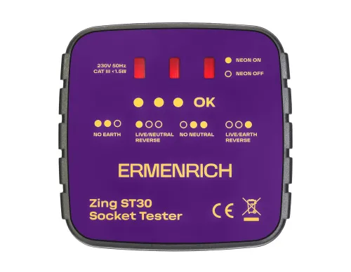 image Ermenrich Zing ST30 Socket Tester, image 2