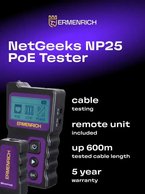 photo Ermenrich NetGeeks NP25 PoE Tester, image 12