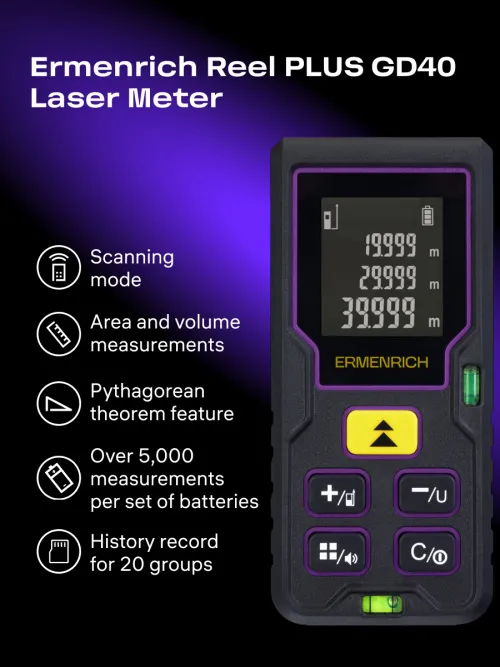 photograph Ermenrich Reel PLUS GD40 Laser Meter, image 9