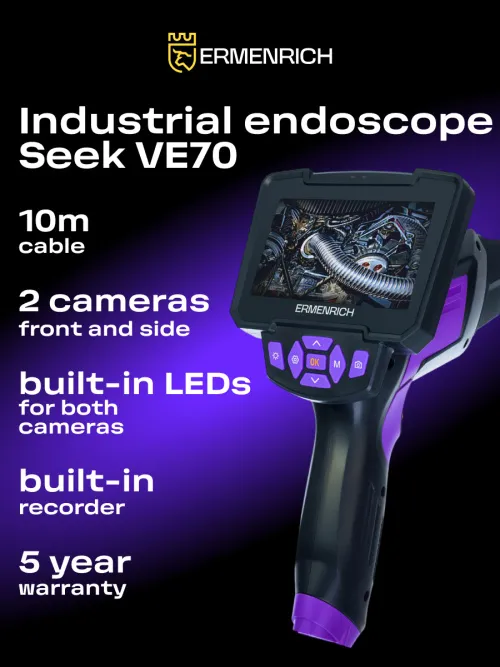photo Ermenrich Seek VE70 Industrial Endoscope, black, image 15