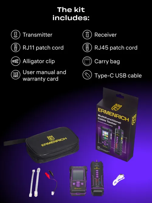 picture Ermenrich NetGeeks NP50 Multifunctional Cable Tester, image 18