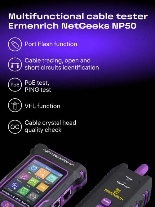 picture Ermenrich NetGeeks NP50 Multifunctional Cable Tester, image 15