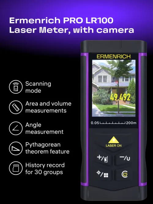 photograph Ermenrich PRO LR100 Laser Meter, with camera, image 10