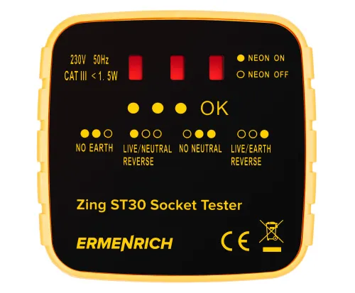 image Ermenrich Zing ST30 Socket Tester, image 2