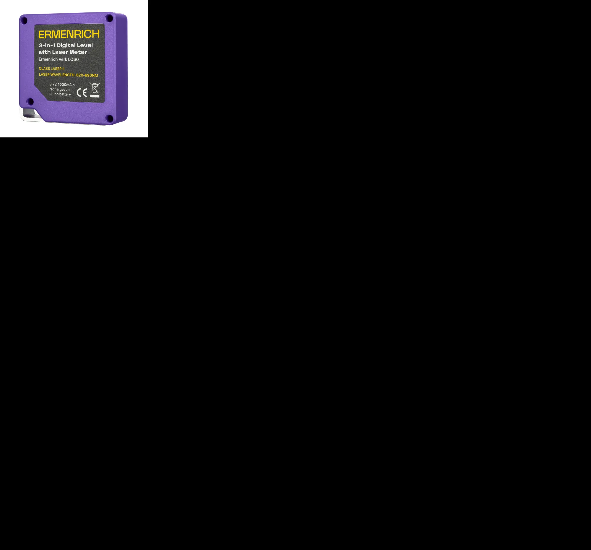 photograph Ermenrich Verk LQ60 3-in-1 Digital Level with Laser Meter, image 7