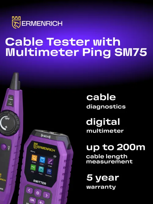 image Ermenrich Ping SM75 Cable Tester With Multimeter, image 11