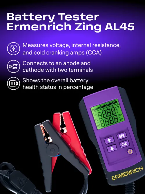 photo Ermenrich Zing AL45 Battery Tester, image 8