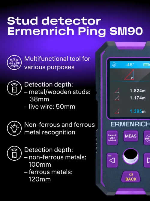 image Ermenrich Ping SM90 Stud Detector, image 11