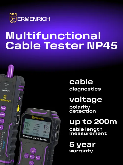 photo Ermenrich NetGeeks NP45 Multifunctional Cable Tester, image 13
